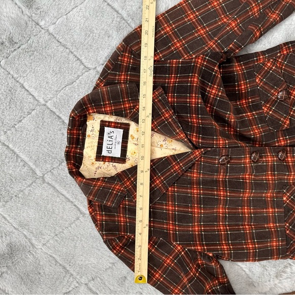 Vintage Y2K Delia’s Plaid Blazer Jacket | Size XL | Y2K Grunge Preppy Mall Goth - Picture 7 of 13